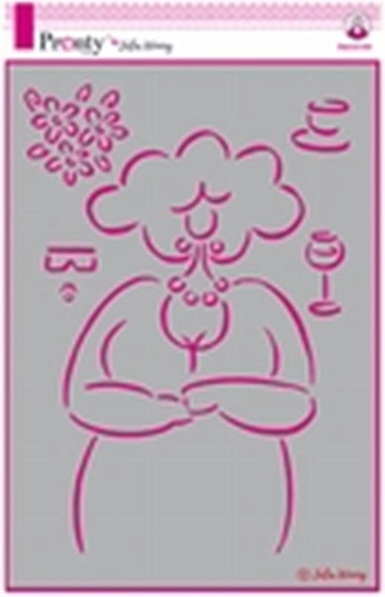  |Mask Stencil A4 Lovely Lady by Julia Woning